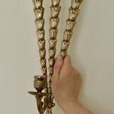 Single mid-century brass Swedish brass sconce