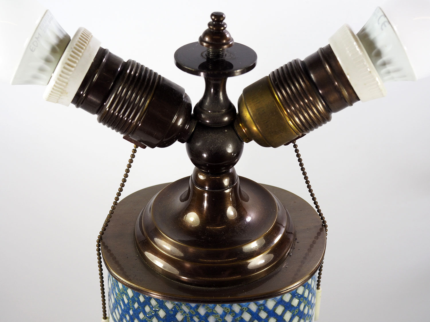 Mid-Century Ceramic Lamp by Marianne Johnson Hansen for Aluminia Faience