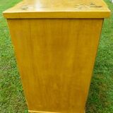 Old bohemian chest of drawers from the 30s with its floral prints in solid wood