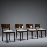 Art Deco Makassar dining chairs, 1930s, set of 4