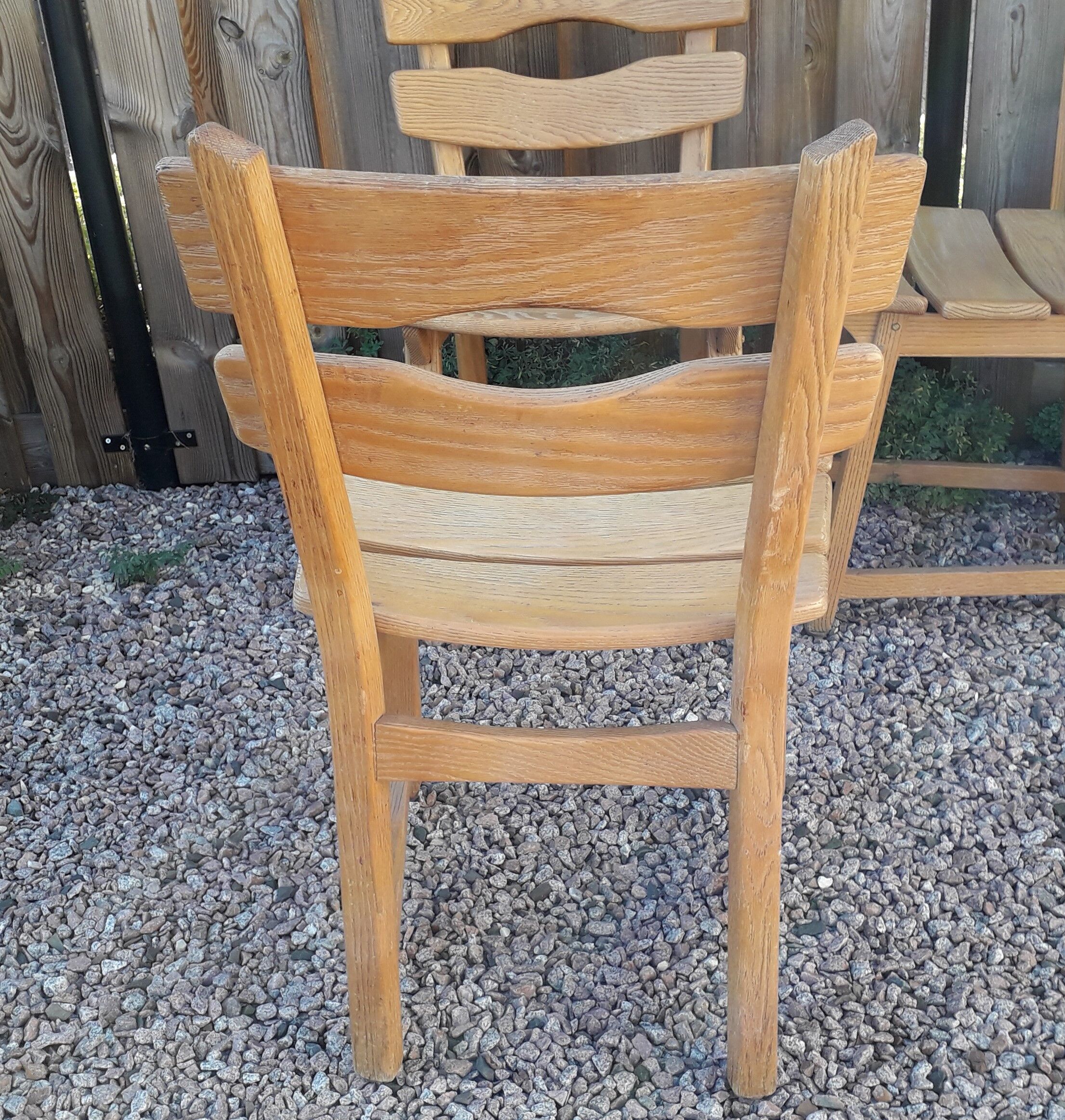 Set of 4 oak chairs