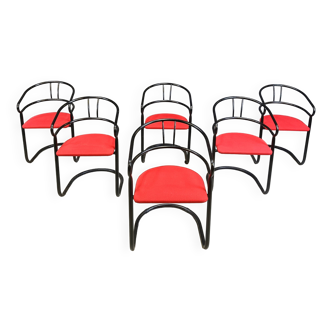 Chaises de salle à manger post-modernes, années 1980