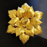Golden leaf wall lamp