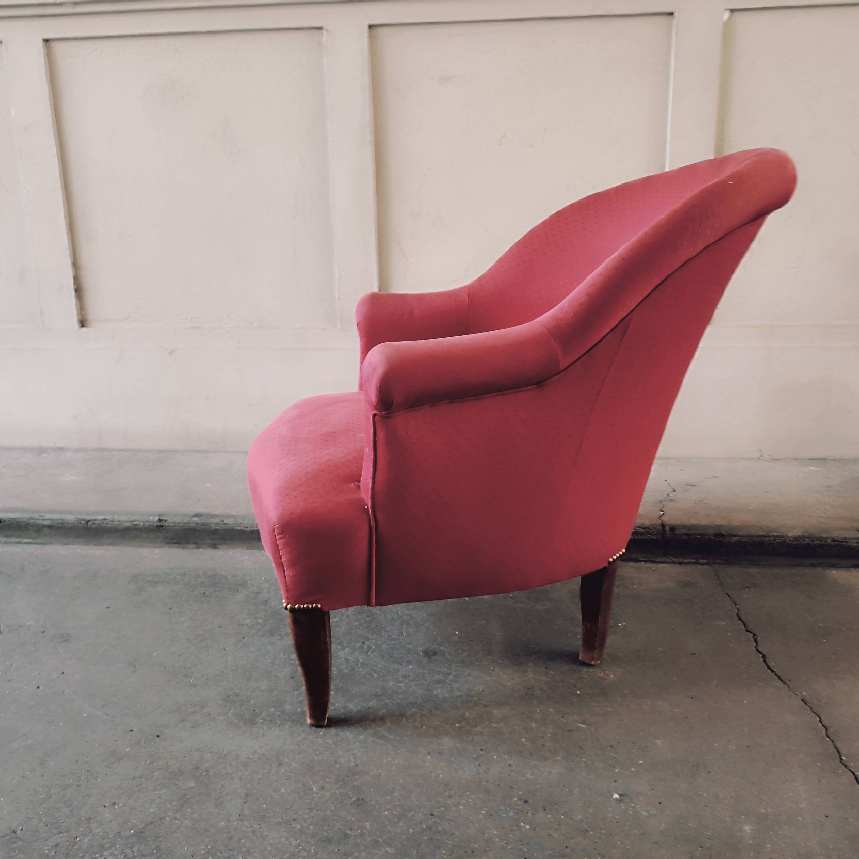 Fauteuil crapaud et repose pieds