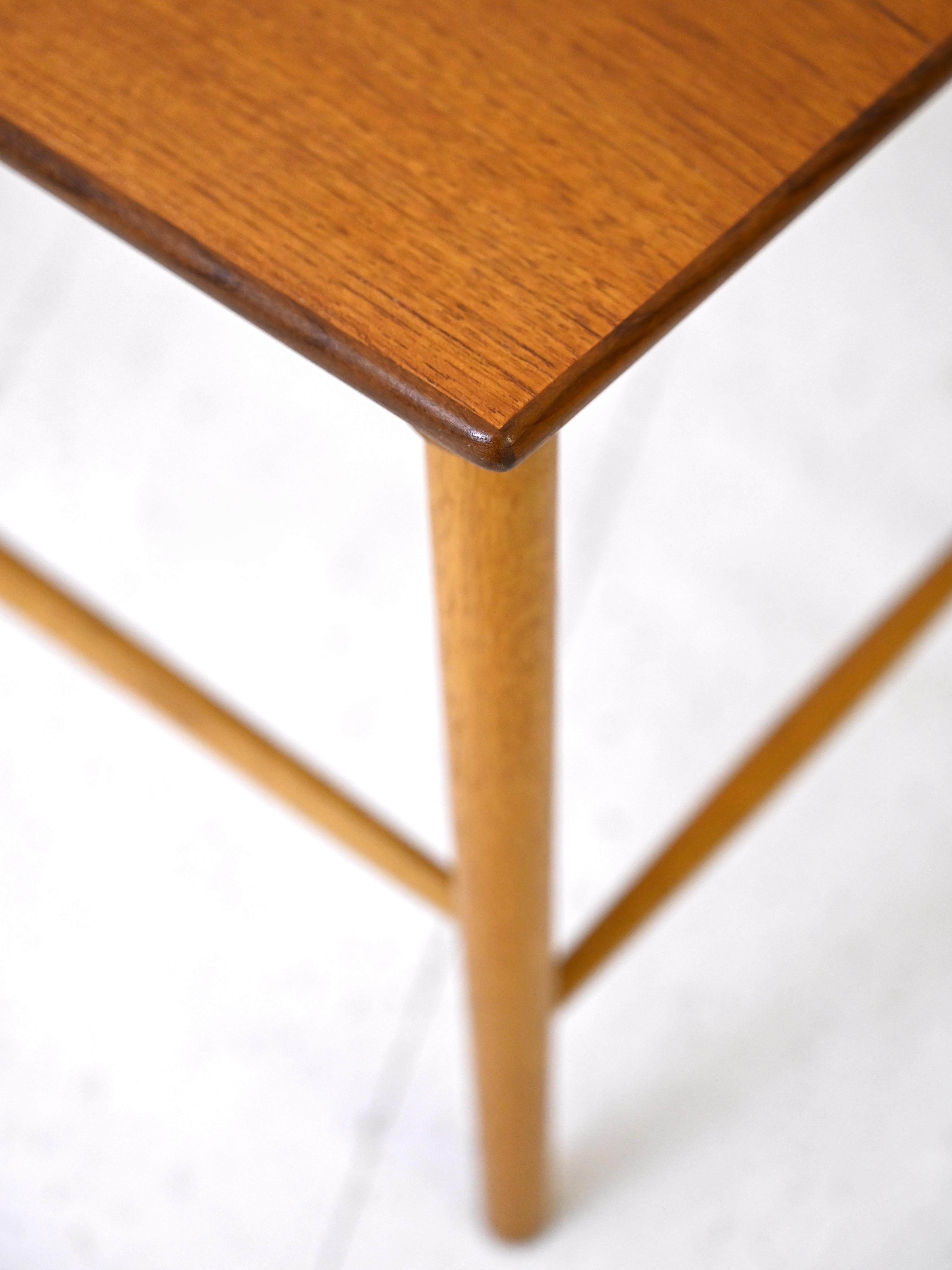 Swedish teak sofa side table