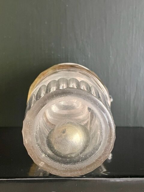 Solid silver and crystal mustard, early nineteenth century.