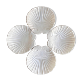4 scallop bowls