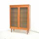 Danish solid teak display cabinet 1960s Scandinavian vintage