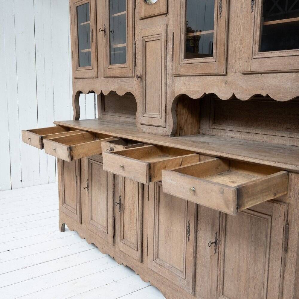 Large Oak 2-Part Buffet, France, 1780s