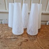 Set of 5 Opaline Tulips Clichy Speckled Glass