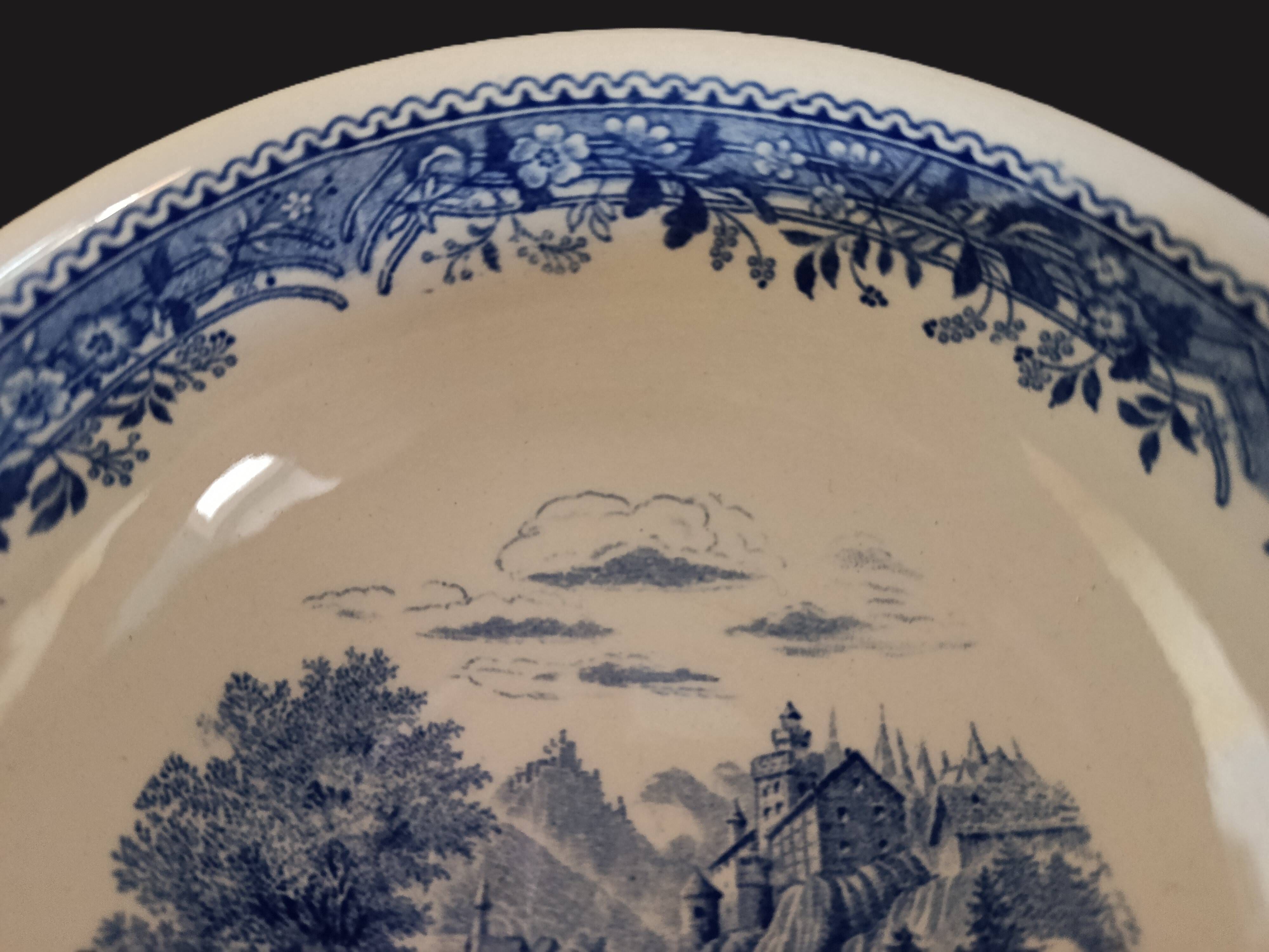 Set of 6 ceramic soup bowls by Villeroy & Boch, Burgenland model.