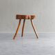 Table d'appoint en bois d'orme français vintage
