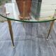 Table low glass and brass 50s