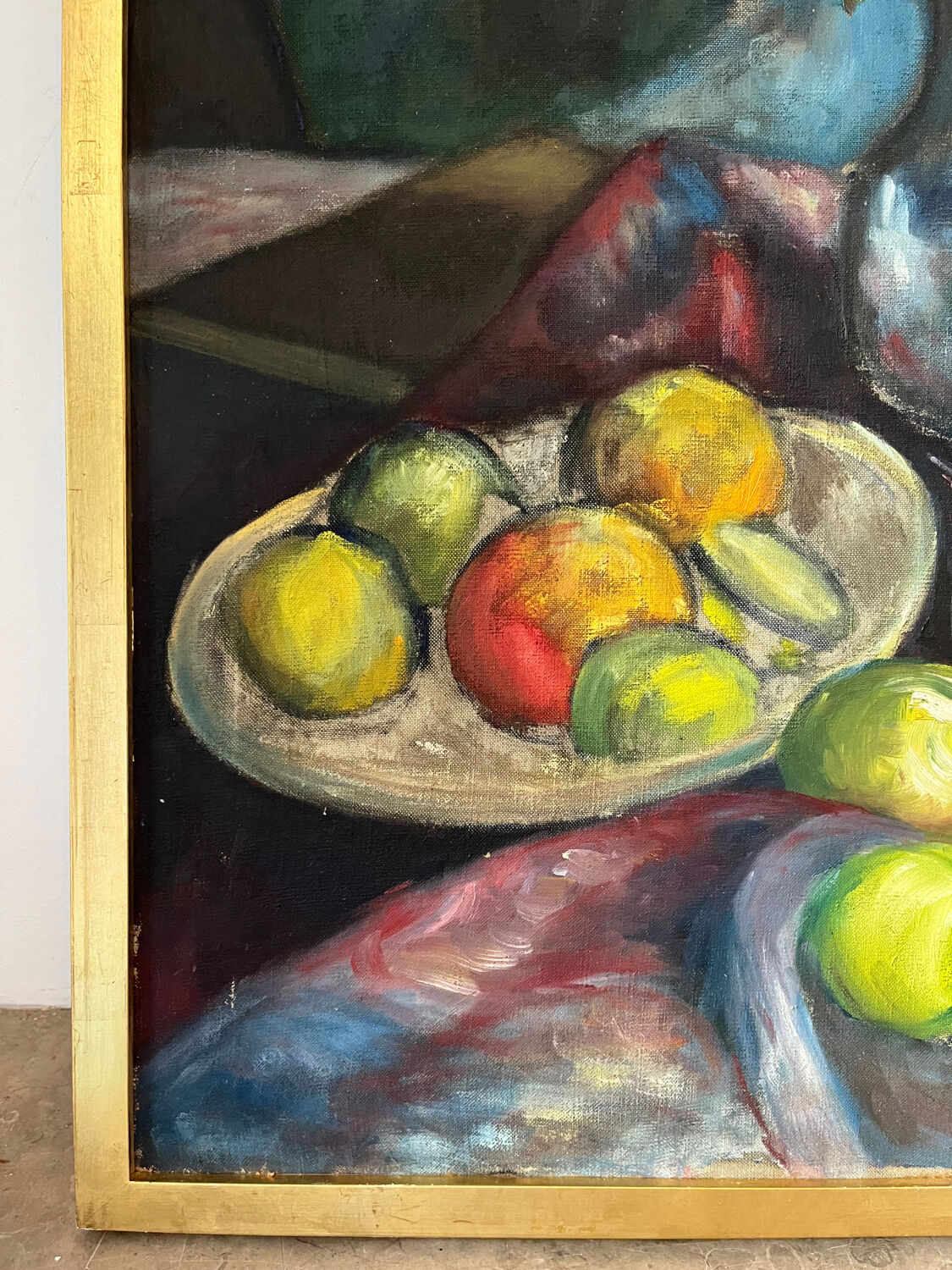 Still life with fruit signed 1952