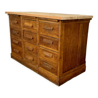Sideboard or chest of drawers with 11 drawers, craft furniture