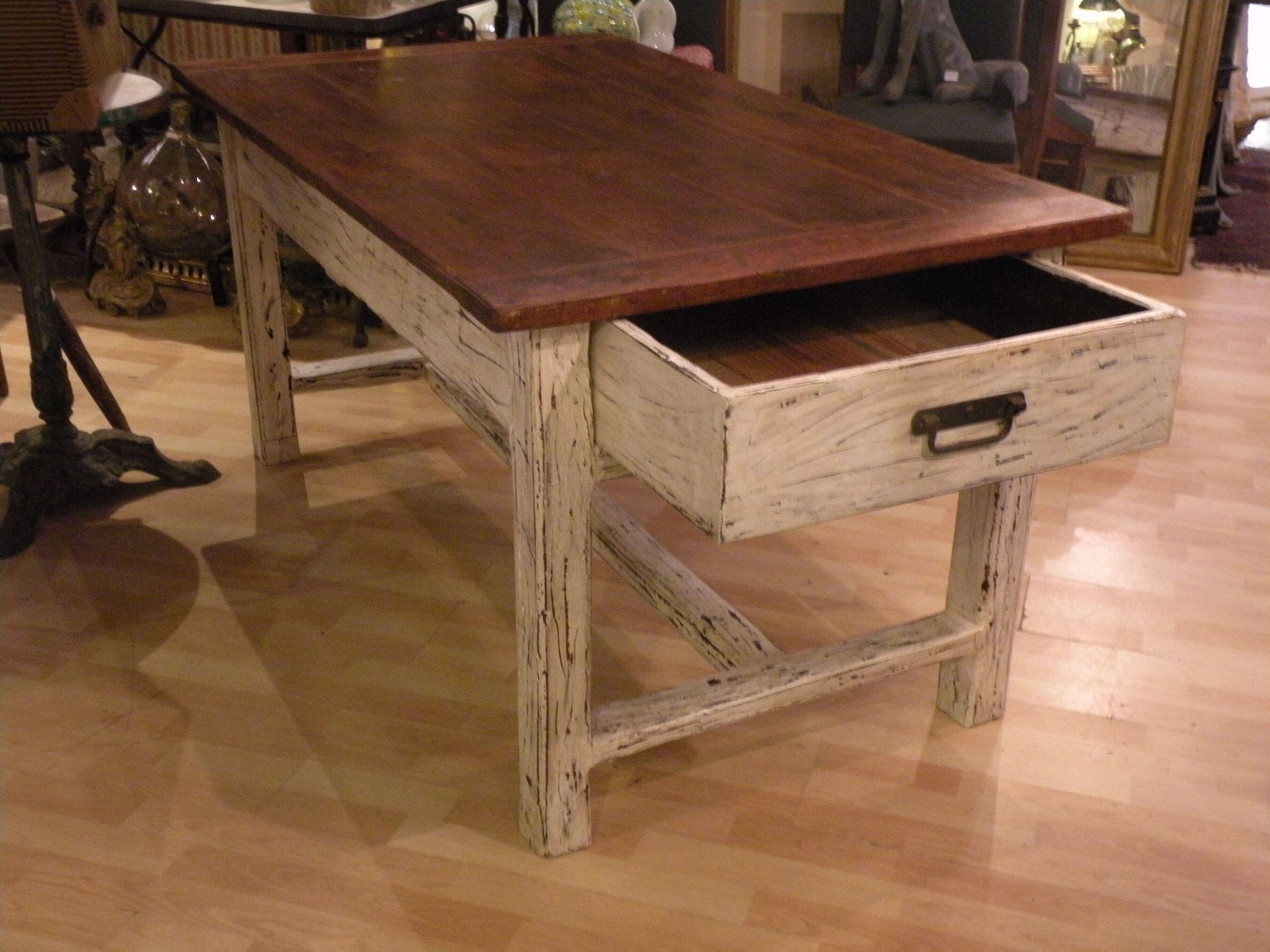 Farm table XIXth, in cherry