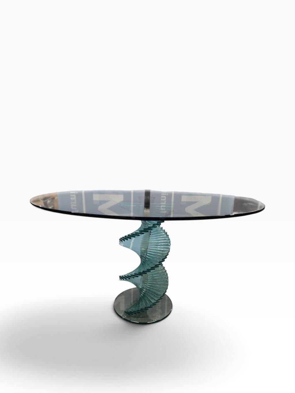Vintage twisted glass table from the 90s.