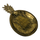 Vintage gold-plated brass pineapple emptier
