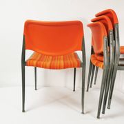 Ensemble de chaises Space Age, Kush & Co., conçu par le professeur Hans Ell. Années 70