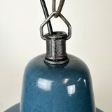 Industrial blue enamel factory pendant lamp, 1960s
