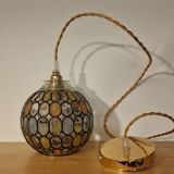 Vintage globe with stained glass effect