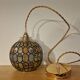 Vintage globe with stained glass effect