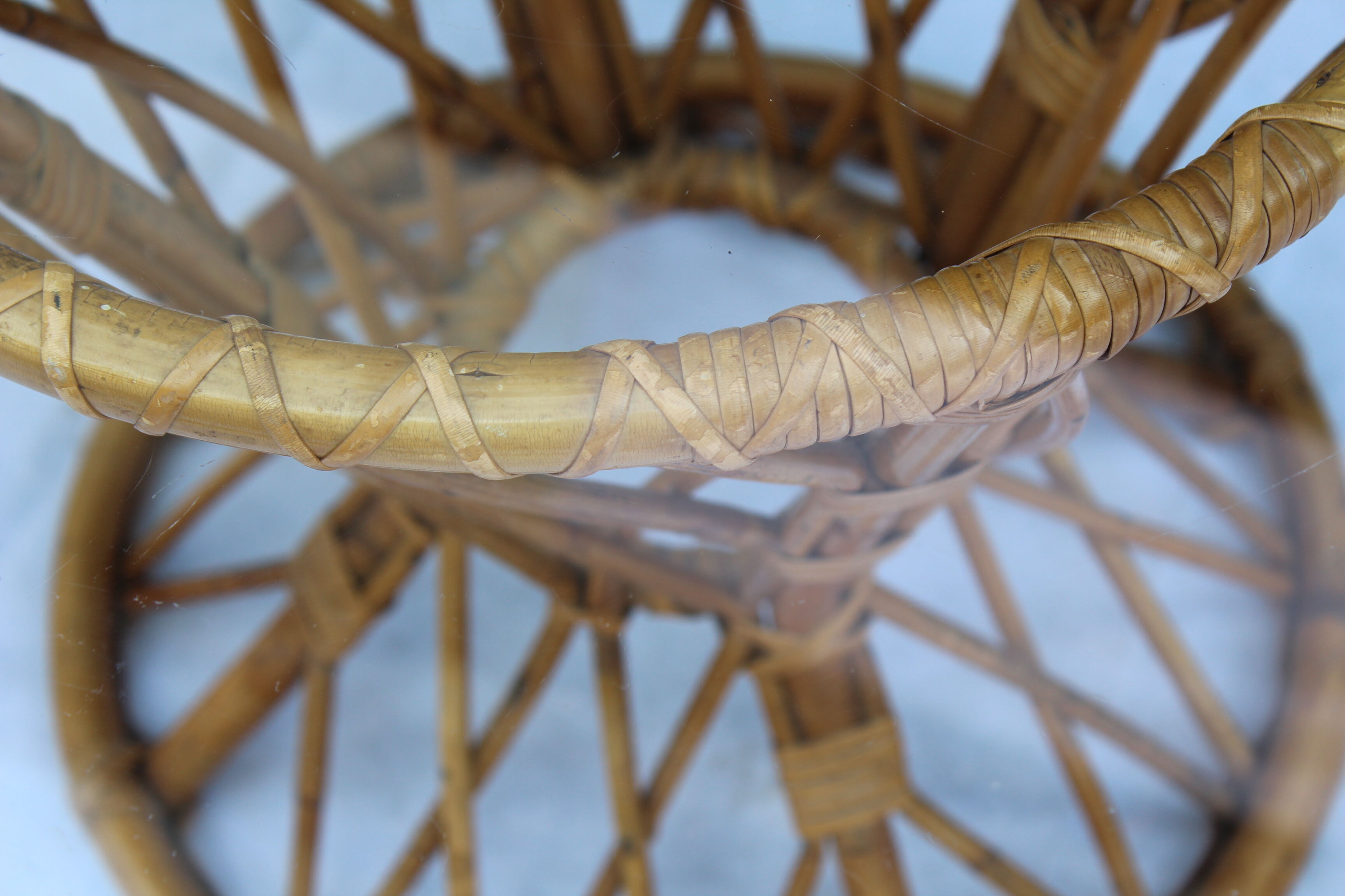 Table of bamboo and glass 1960