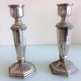 Pair of art deco style candle holders