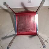 Pink chrome metal chair