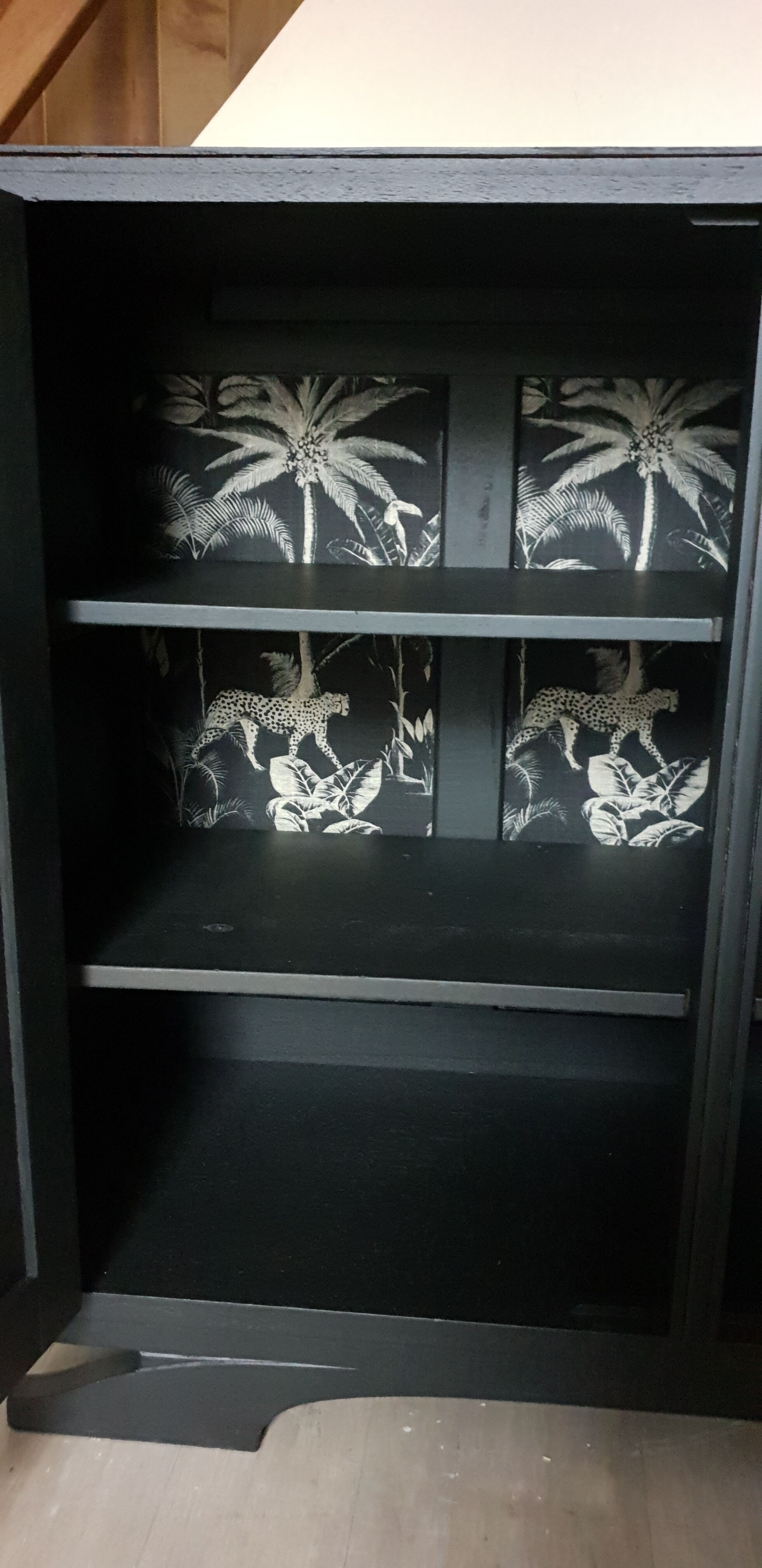 Black art deco buffet