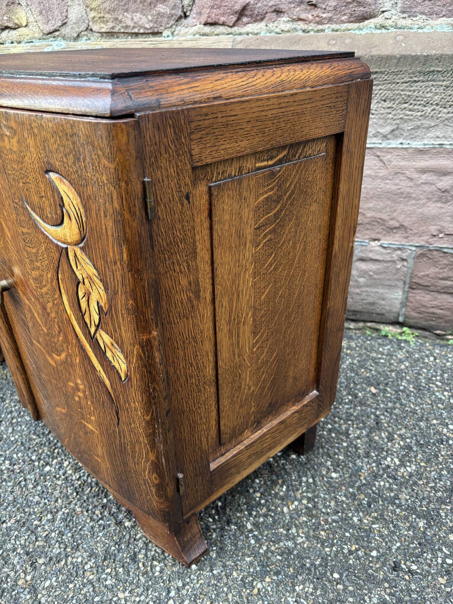 Pair of vintage art deco bedside tables from the 1950s