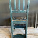 Polychrome wooden step stool