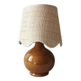 Lampe Gaston en céramique marron