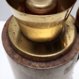 Turned Beech and Parchment Thermos / Jug by Aldo Tura for Macabo, Italy