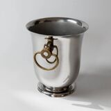 Silver-plated Jean Couzon 1980s Champagne Cooler – Vintage Centerpiece and Elegant Table Decor