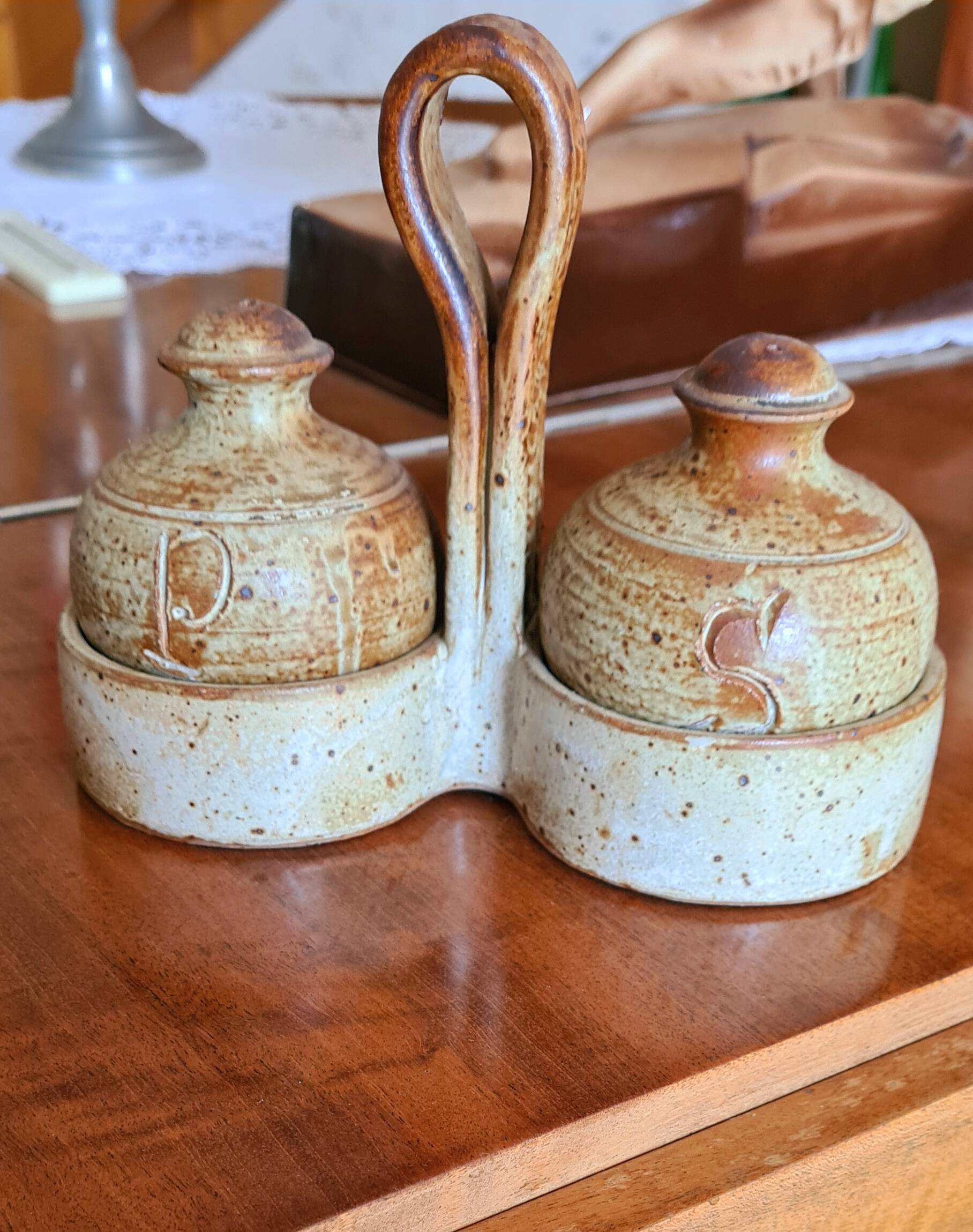 Stoneware salt and pepper shaker