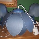 Ensemble de deux lampes et suspension vintage