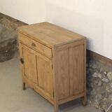 Raw wood jam cupboard / small Parisian sideboard