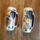 Duo of graphic Italian vases
