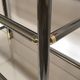 Vintage Italian design console in brass and smoked glass