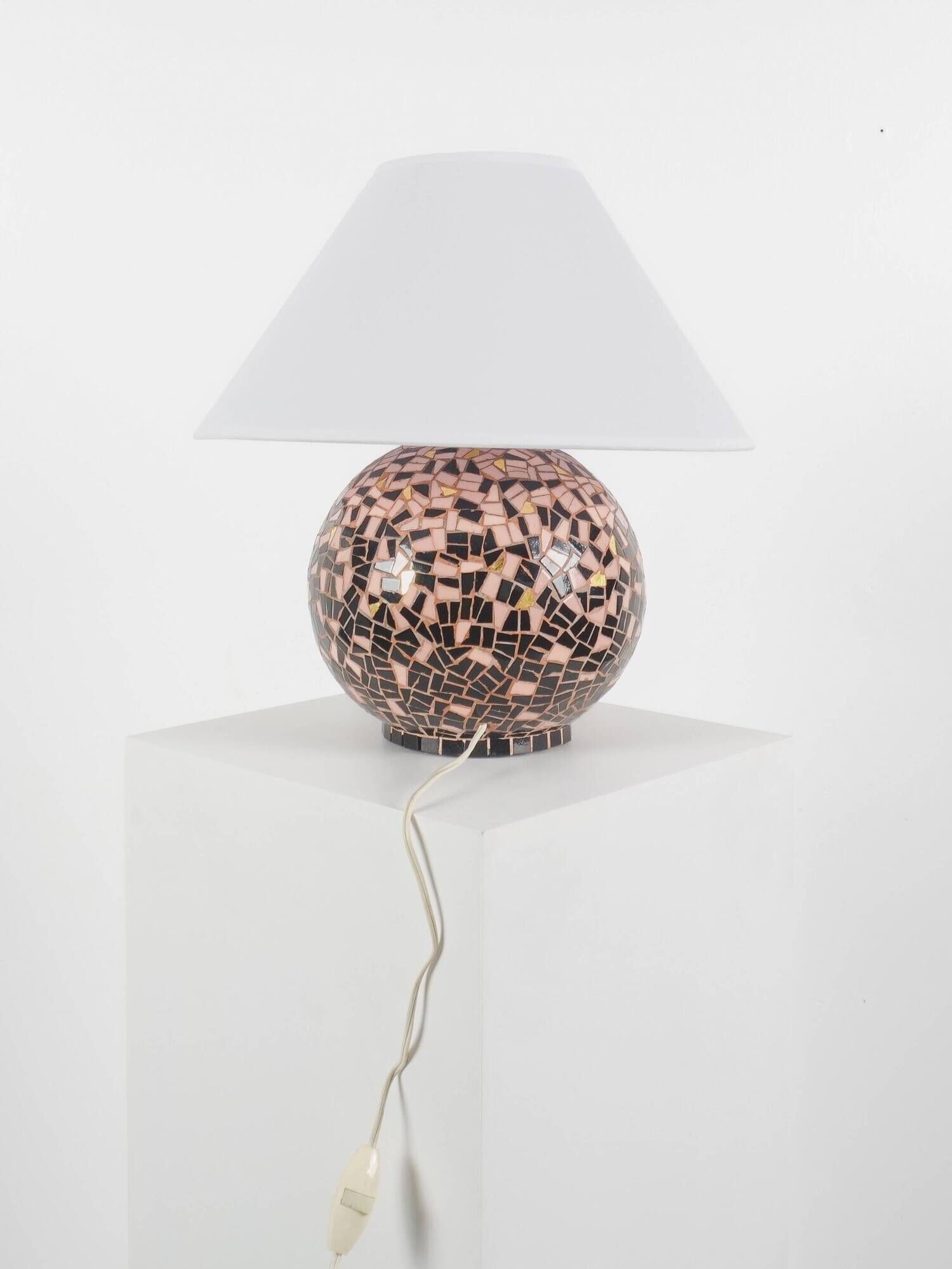 French work - Ceramic lamp & talosel - France, circa 1960