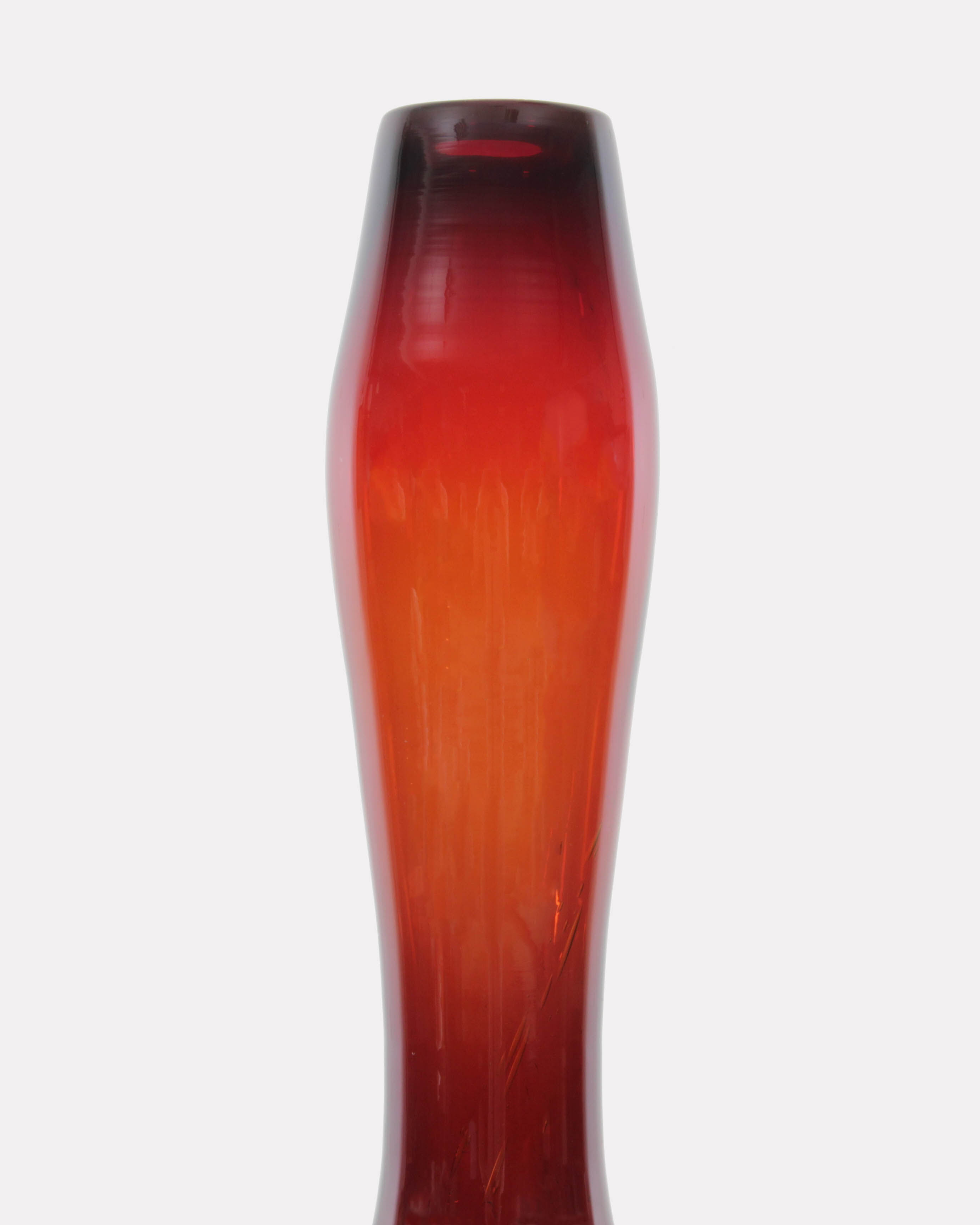 Red vase by Ewa Gerczuk-Moskaluk, 1970