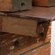 Swedish drop-leaf desk, antique – Scandinavian folk furniture – year 1783