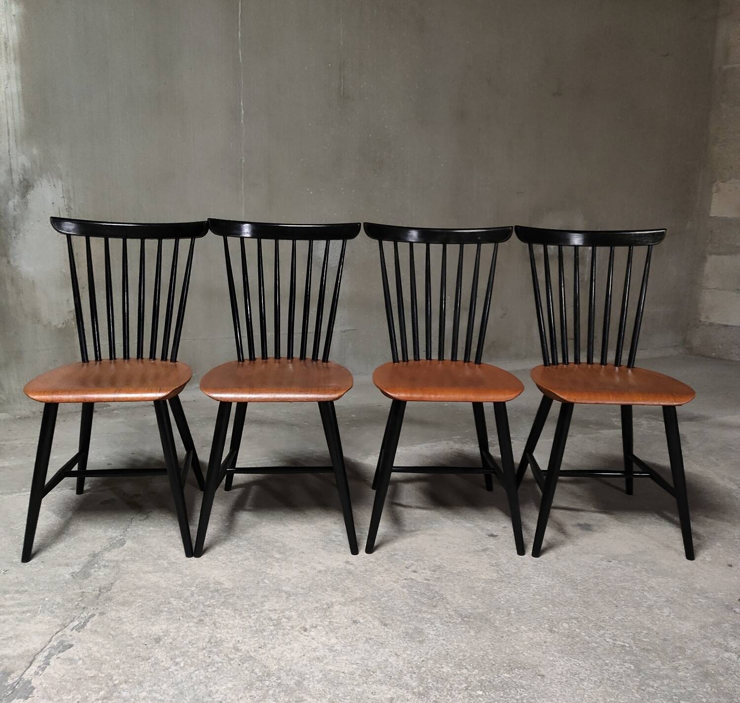 4 Scandinavian 60's Samcom lounge chairs