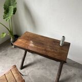 Solid walnut desk, folk art, Savoy, circa 1900