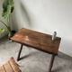 Solid walnut desk, folk art, Savoy, circa 1900