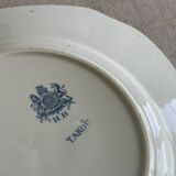 9 mismatched blue ironstone plates