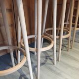 Suite of 4 Baumann stools in raw wood
