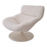 Restored Artifort F518 Lounge Chair by Geoffrey Harcourt in Bouclé Fabric,