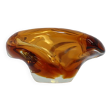 Bohemian Art Glass Bowl/Ashtray by Josef Hospodka, 1960's